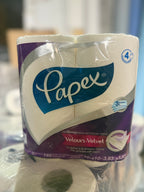 4 pack Papex Velours Velvet tissue paper roll with packaging on a blurred background