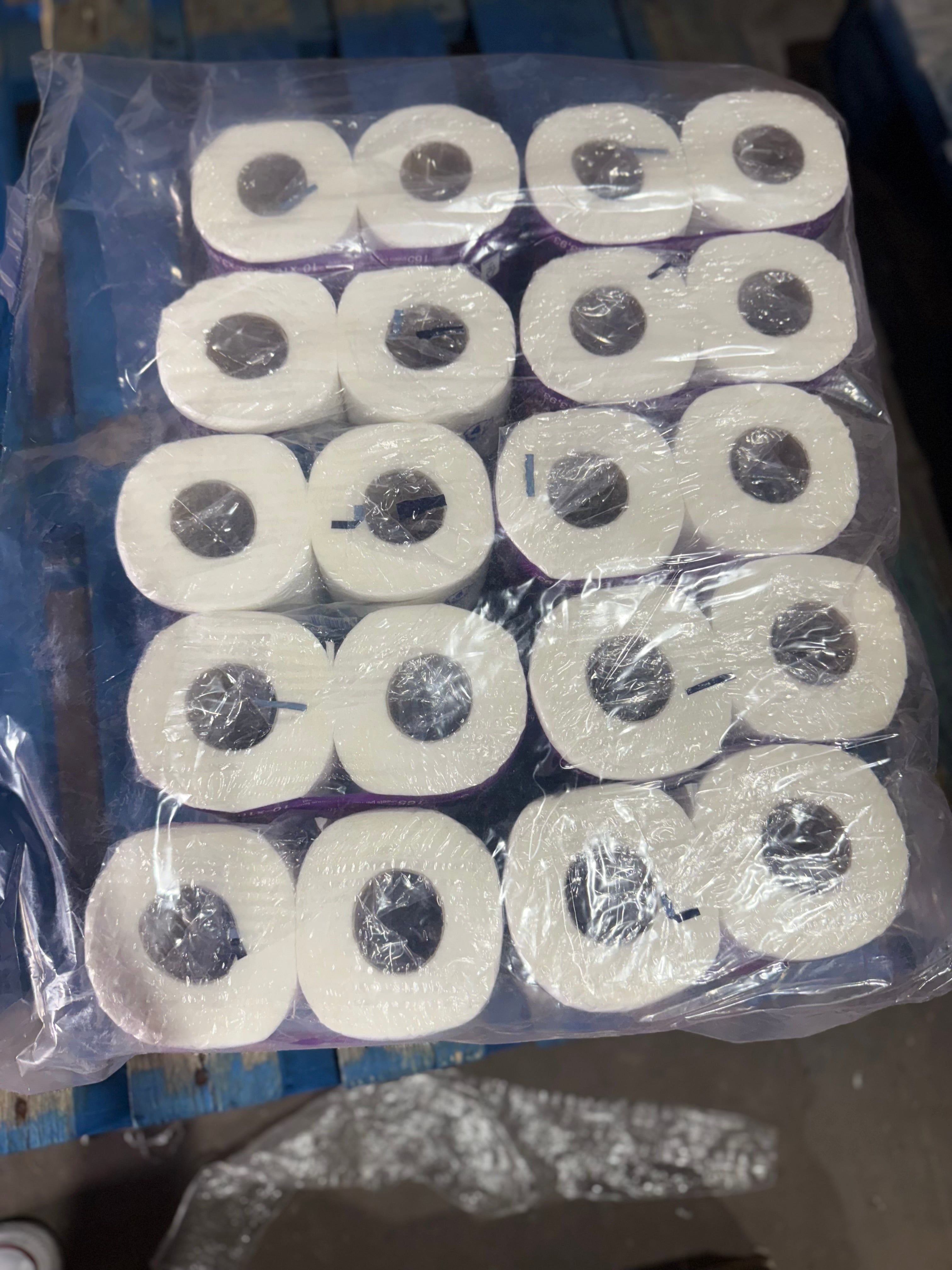 Papex Velours-Velvet 3-ply toilet rolls warehouse packaging