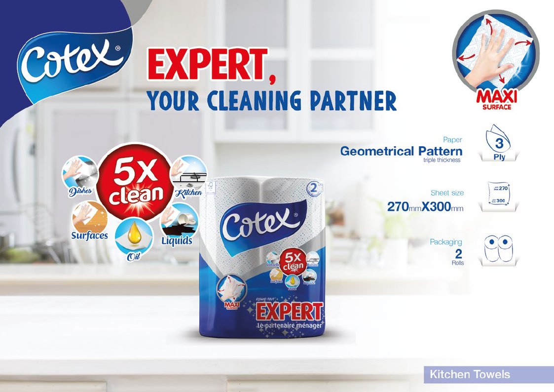 Premium 3 ply Kitchen Rolls COTEX Expert XXL Maxi Size (20 rolls) FSC Certified Multipack