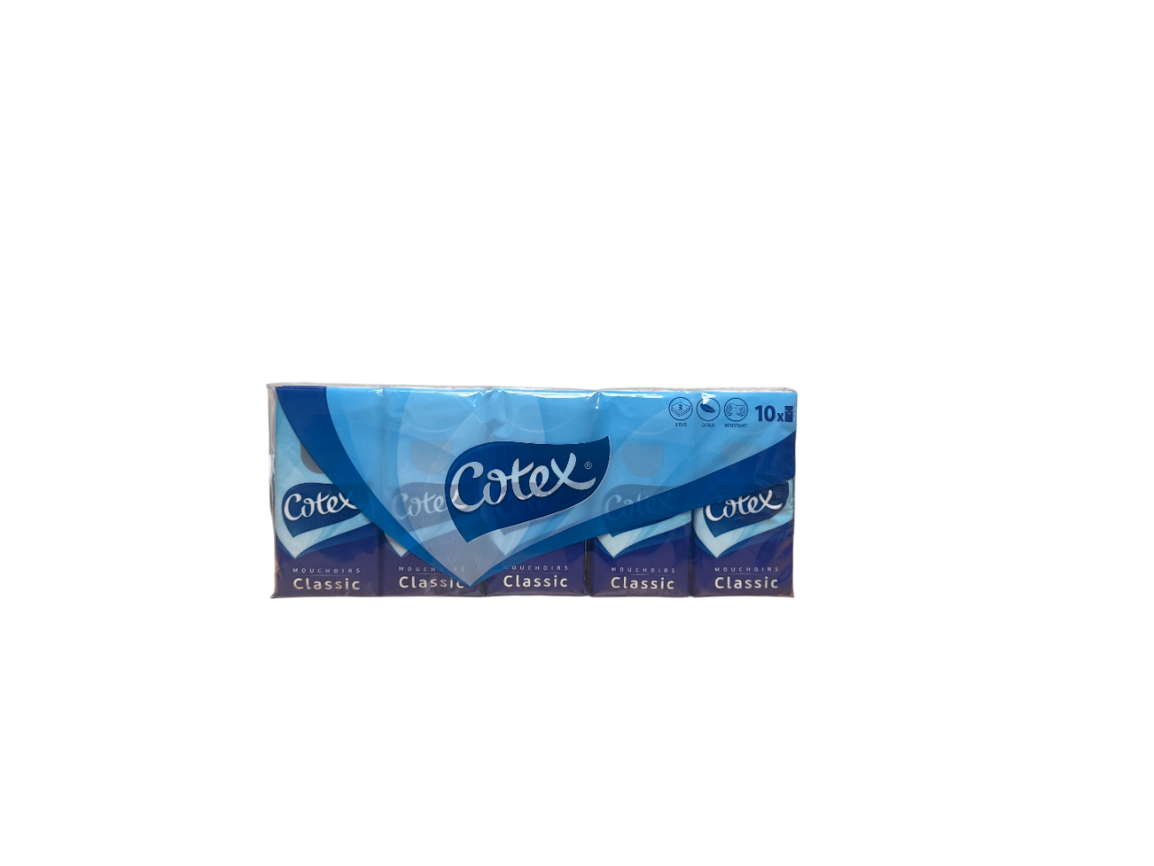 COTEX Classic pocket facial tissues individual pack detail