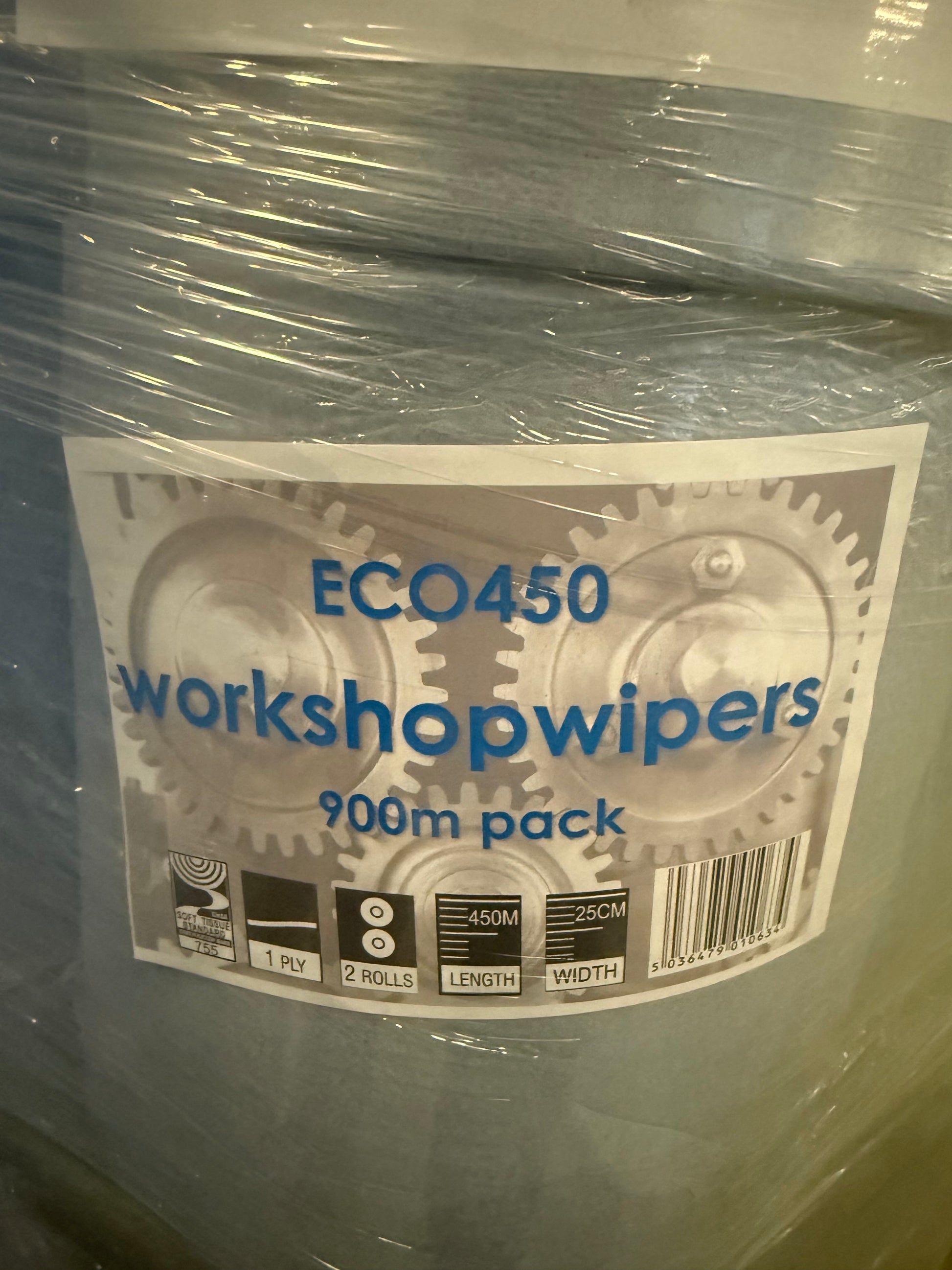 ECO Blue Centrefeed/Wiper Rolls (450 meters per roll)