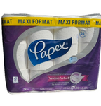 Papex Velours Velvet toilet paper package with purple and white design