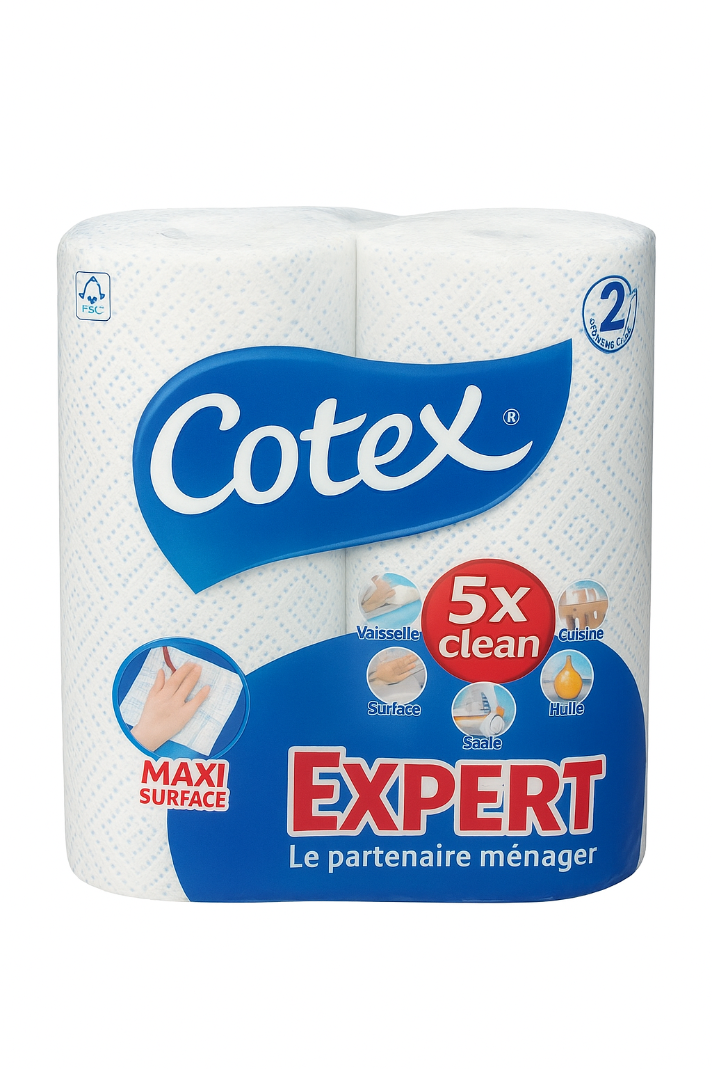 Cotex Expert paper towel package on a white background