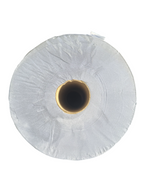 Roll of blue centrefeed on a white background